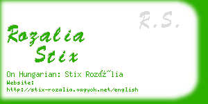 rozalia stix business card